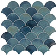Daltile Miramo 3" Fan Mosaic 13" x 13" Aqua