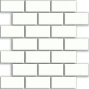 Daltile Rittenhouse Square 2" x 4" Brick Joint Mosaic 12" x 12" Arctic White