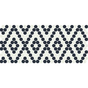 Daltile Keystones 10" x 22" Penny Rounds Mosaic Arctic White/Black