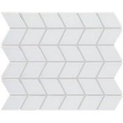 Daltile Color Wheel Retro 2" x 3" Chevron Mosaic 11" x 13" Glossy Arctic White