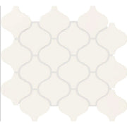 Daltile Color Wheel Retro 3" x 3" Arabesque Mosaic 11" x 12" Glossy Arctic White