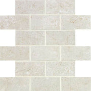 Daltile Florentine 2" x 4" Brick Joint Mosaic 12" x 12" Argento