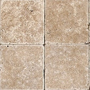 Daltile Travertine 4" x 4" Tumbled Light Noche