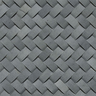 Daltile Stone A LA Mod 1.5" x 0.75 Basketweave Mosaic 12" x 12" Urban Bluestone