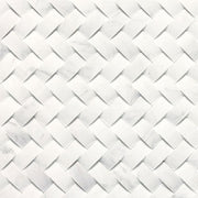 Daltile Stone A LA Mod 1.5" x 0.75 Basketweave Mosaic 12" x 12" Contempo White