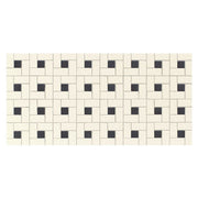 Daltile Keystones 1" x 2" Pattern Mosaic 12" x 24" Biscuit/Black Dot