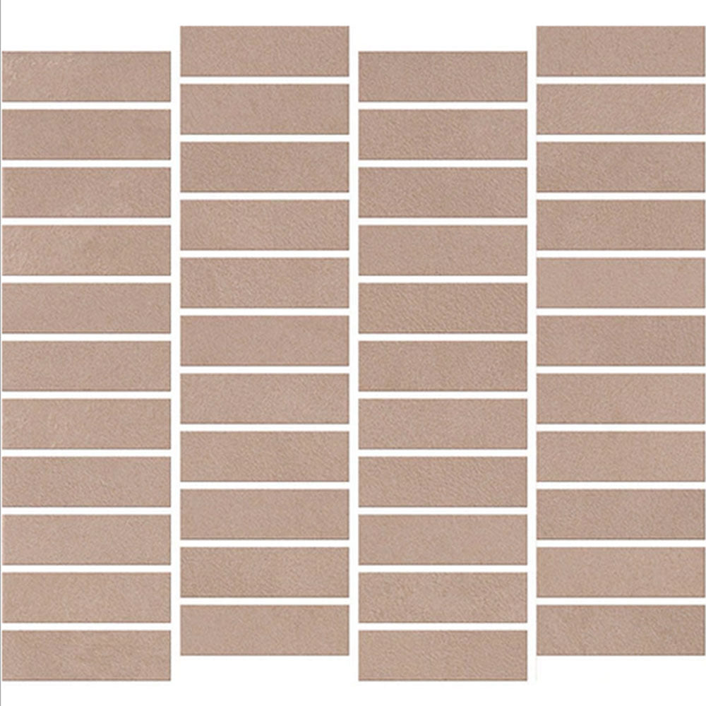 Daltile Rigid Clay 1" x 3" Off Set Mosaic 12" x 12" Brick
