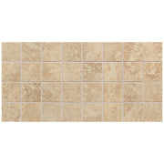Daltile Continental Slate 3" x 3" Straight Joint Mosaic 12" x 24" Egyptian Beige