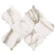Marazzi Marble Obsession 6" Arabesque Calacatta Gold
