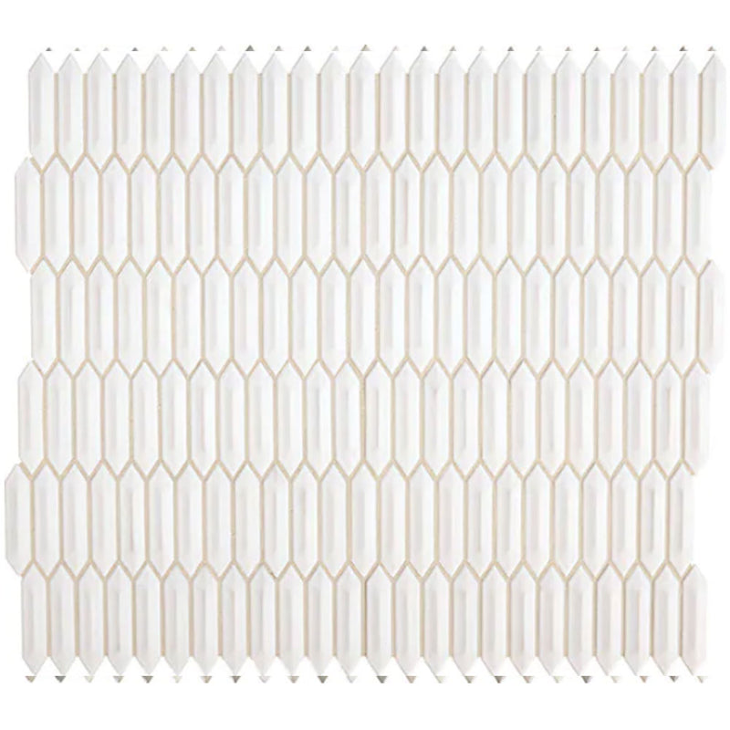 Daltile Revalia Remix 1" x 4" Mosaic 12" x 13" Calming White