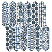 Daltile Stage Craft 3" x 12" Deco Cameo Blue Mix