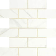 Daltile Florentine 2" x 4" Brick Joint Mosaic 12" x 12" Carrara