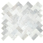 Daltile Minute Mosaix 11" x 10" Herringbone Carrara White