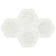 Daltile Marble 6" Hexagon Mosaic 10" x 12" Carrara White