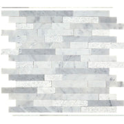 Daltile Minute Mosaix 12" x 12" Random Linear Carrara White