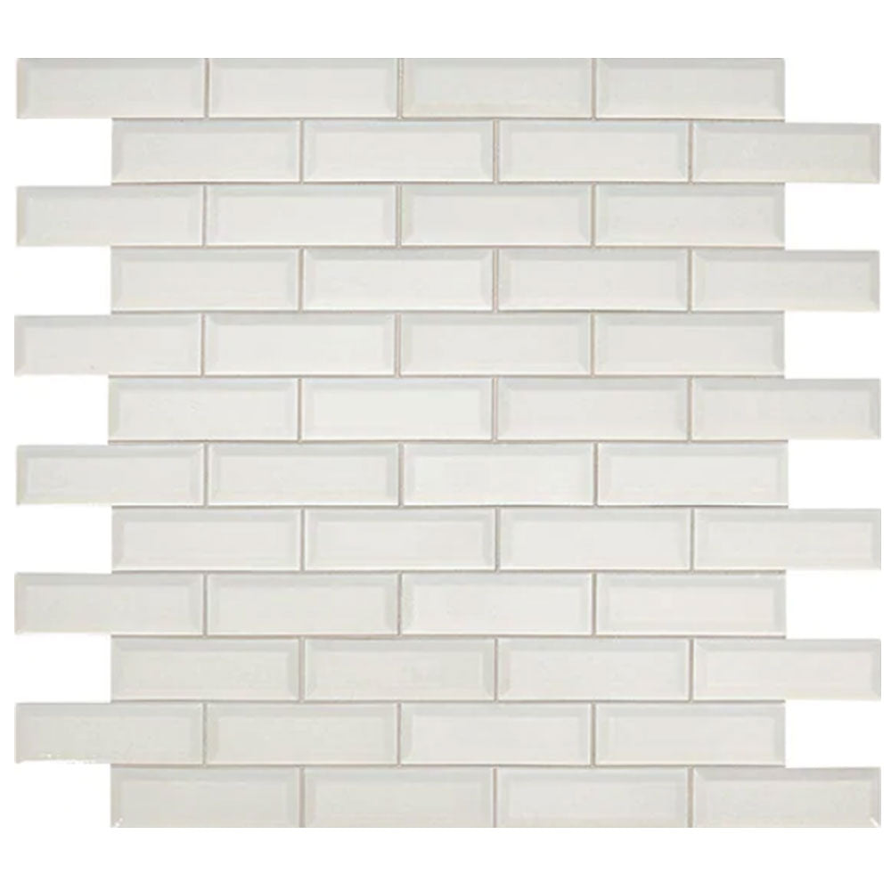 Daltile Revalia Remix 2" x 6" Brick Joint Beveled Mosaic 13" x 15" Centennial White