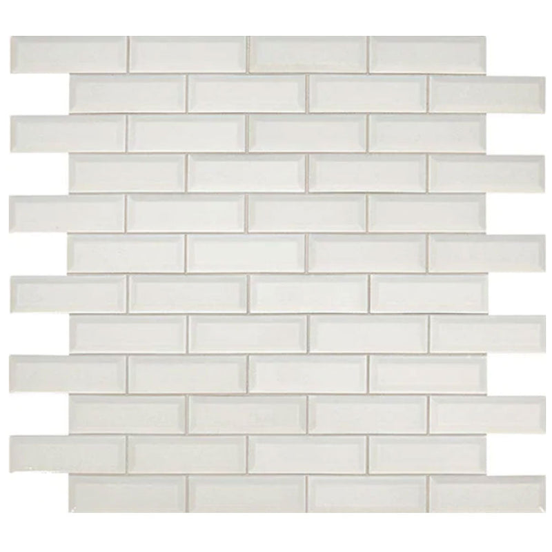 Daltile Revalia Remix 2" x 6" Brick Joint Beveled Mosaic 13" x 15" Centennial White