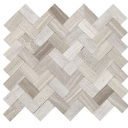 Daltile Minute Mosaix 11" x 10" Herringbone Chenille White