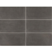 Marazzi Moroccan Concrete 12" x 24" Stepwise Matte Charcoal