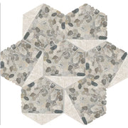 Daltile Pebble Oasis 12" x 10" Tri-Hex Pebble Coal