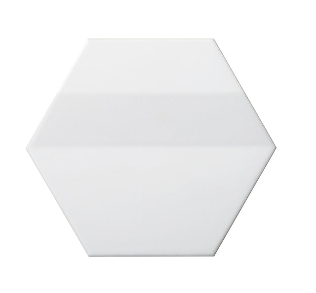 Emser Code 6" x 7" Hex 3D White