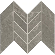 Daltile Vertuo 2" x 5" Chevron, Mosaic Microban 12" x 12" Composer
