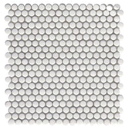 Emser Confetti II 12"x12" Penny round Mosaic 1"x1" White