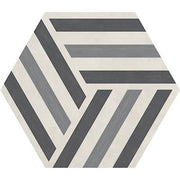 Daltile Bee Hive 24" x 20" Deco Run-Up Cool Blend