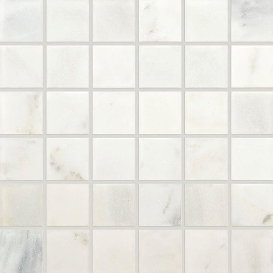 Daltile Marble 2" x 2" Honed Mosaic 12" x 12" First Snow Eleg