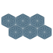 Daltile Scrapbook 8" x 9" Hexagon Keepsake Blue Asanoha