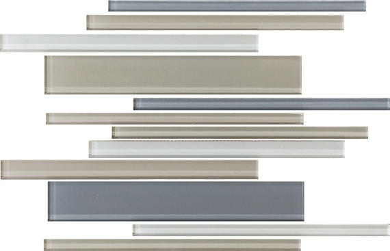 Daltile Color Wave 12" x 18" Mosaic Random Interlocking Willow Water Bl