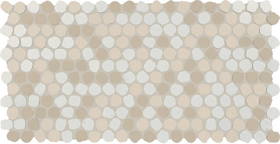 Daltile Keystones 1" Organic Penny Mosaic 12" x 22" Matte Sand Blend