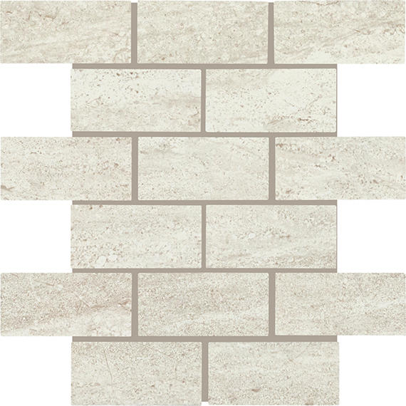 Daltile Advantage 2" x 4" Brick Joint Mosaic 12" x 12" Washed White