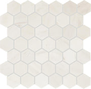 Daltile Eclessia Marble 2" Hex Mosaic 12" x 13" Honed Pacifica