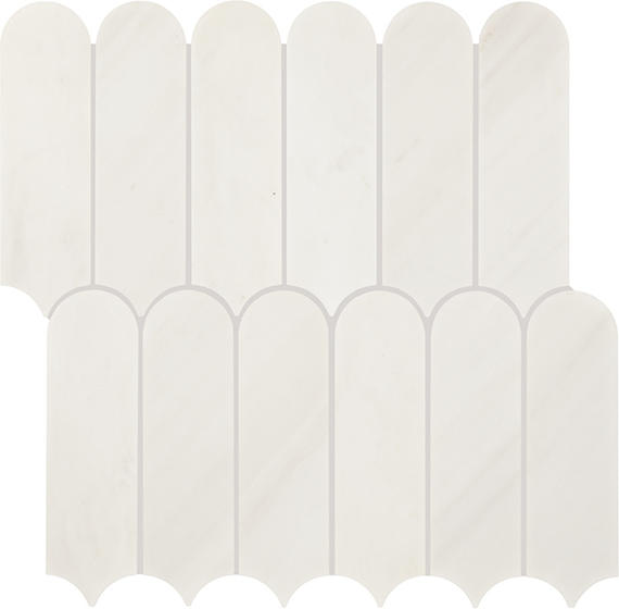 Daltile Eclessia Marble 12" x 13" Elongated Fan Polished Pacifica