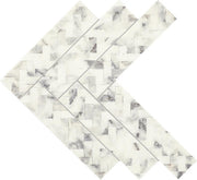 Daltile Eclessia Marble 13" x 14" Double Herringbone Arabescato Argento