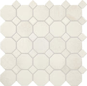 Daltile Relicca 2" Octagon Dot Mosaic 12" x 12" Mixed Pristine