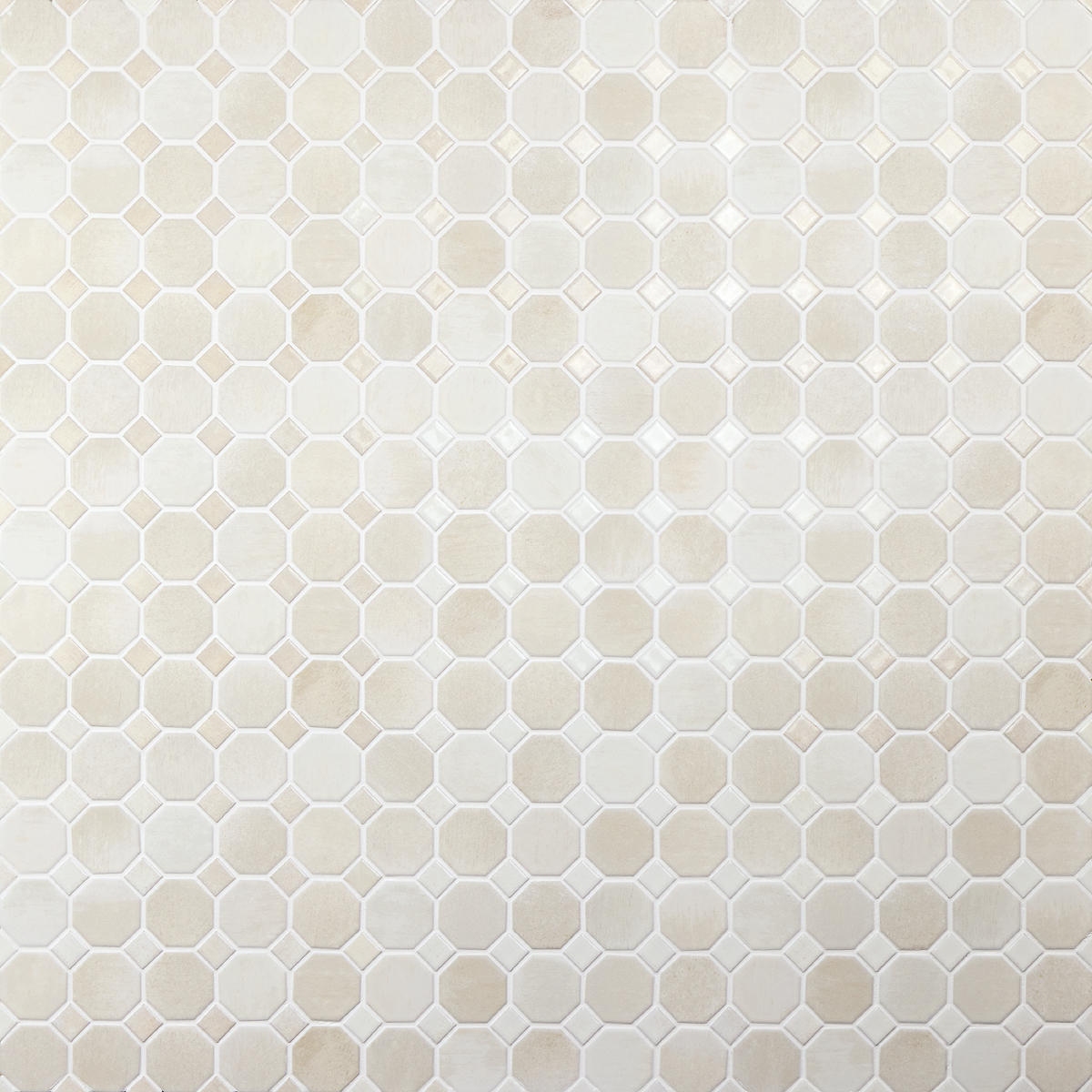 Daltile Relicca 2" Octagon Dot Mosaic 12" x 12" Mixed Deckle