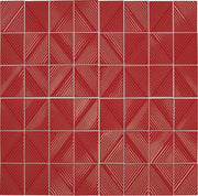 Daltile Revalia Remix 3" x 4" Structural Mosaic 12" x 16" Red