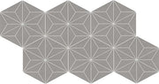 Daltile Scrapbook 8" x 9" Hexagon Memory Grey Asanoha