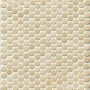 Bedrosians 360 3/4" Penny Rounds Mosaic 12" x 12" Matte Beige