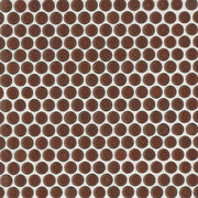 Bedrosians 360 3/4" Penny Rounds Mosaic 12" x 12" Gloss Cardinal