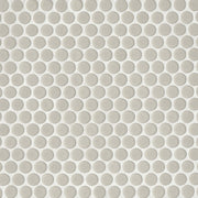 Bedrosians 360 3/4" Penny Rounds Mosaic 12" x 12" Gloss Off White