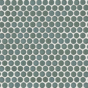 Bedrosians 360 3/4" Penny Rounds Mosaic 12" x 12" Matte Silver Sage