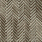 Bedrosians 90 1/2" x 2" Herringbone Mosaic 11" x 12.25" Gloss Gray Haze