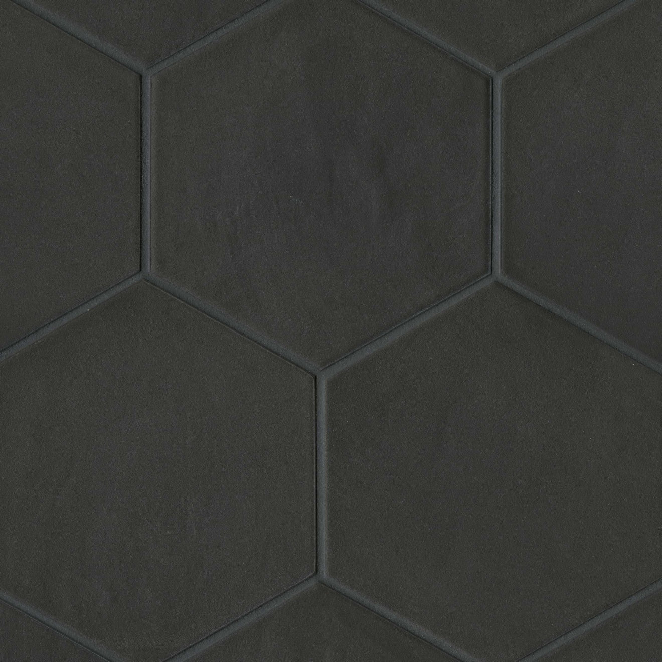 Bedrosians Allora 8.5" x 10" Hexagon Black