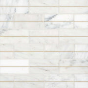 Bedrosians Ferrara Decorative Tile W-Brass 3" x 6" Bianco