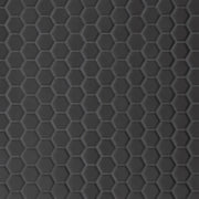 Bedrosians Le Cafe 1" x 1" Hexagon Mosaic 10.25" x 11.75" Matte Black