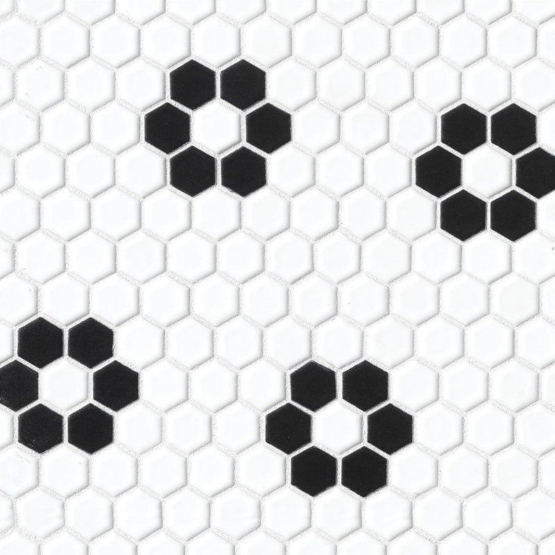 Bedrosians Le Cafe 1" x 1" Deco Design Mosaic Deco Design 2
