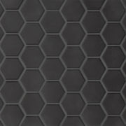 Bedrosians Le Cafe 2" x 2" Hexagon Mosaic 11" x 12.75" Matte Black